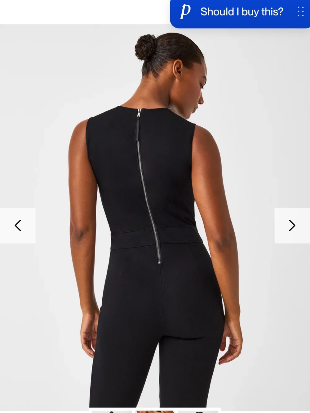 SPANX perfect Sleeveless Jumpsuit with Back Zipper PETITE